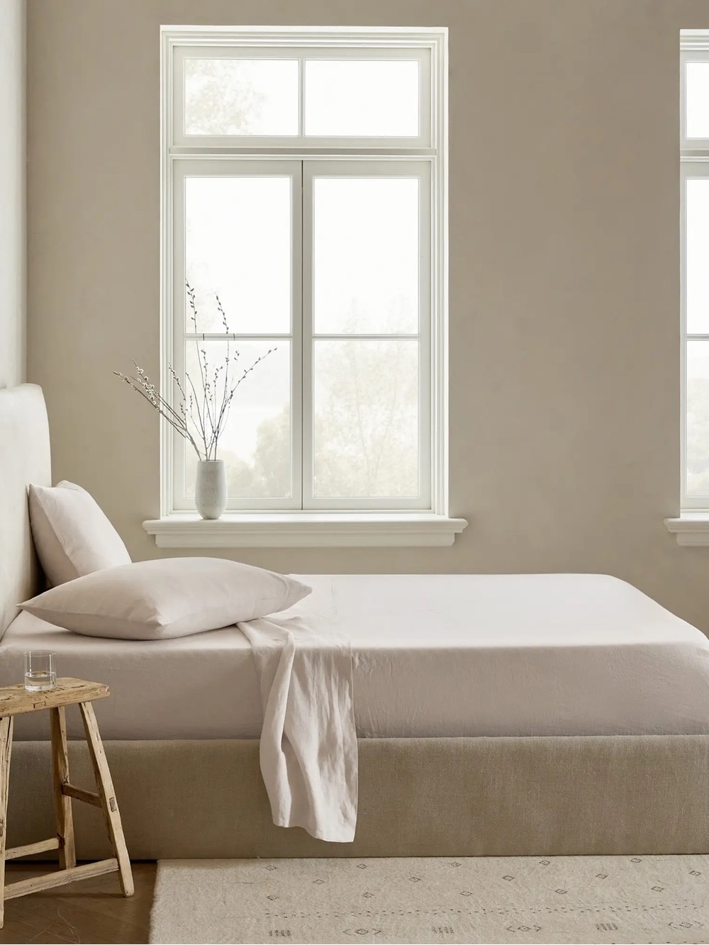 Quince European Linen Fitted and Flat Sheet - King